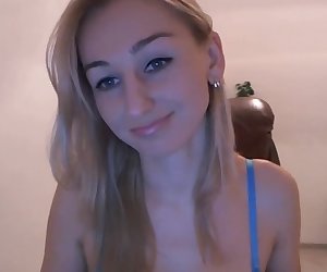 Sexy Blonde Left Alone Horny