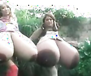 Sexy blonde babes with huge tits get part3