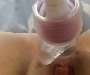 Cute teen fucking pussy with dildo