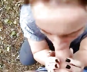 Slutty girl loves fucking outdoors and swallowing cum