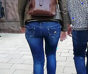 Woman with round ass