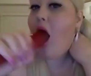 Bbw blonde learning to suck cock